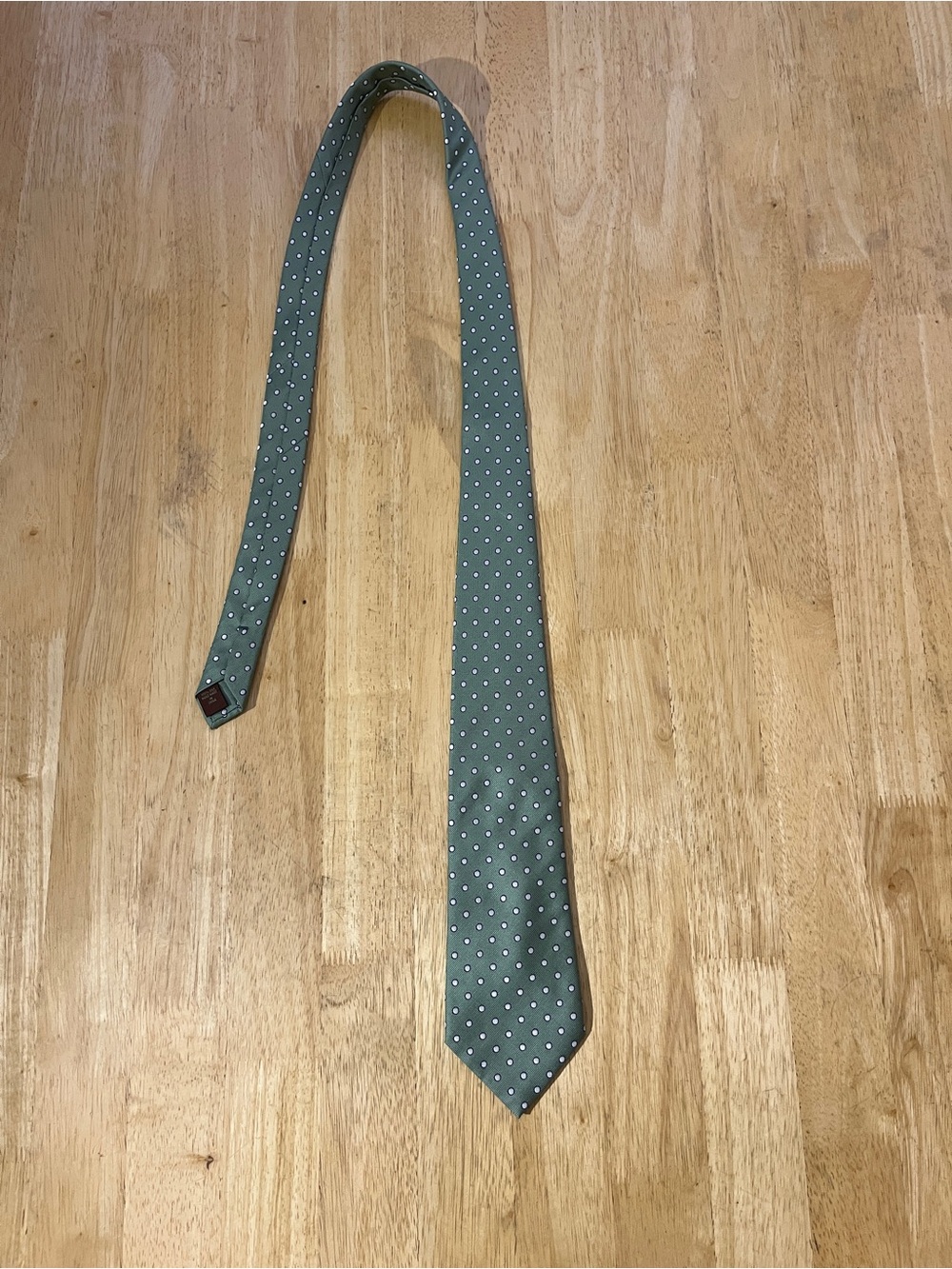 Tasso Elba Sage Green Polka Dot Tie